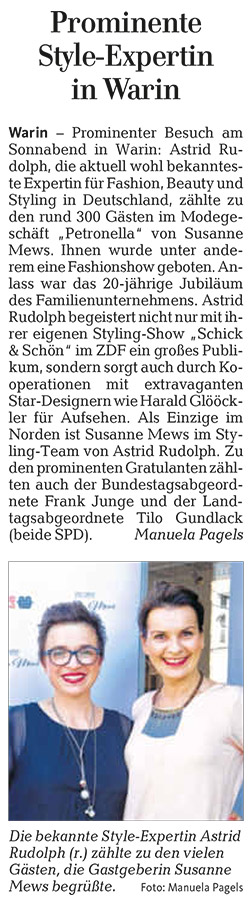 Prominente Style-Expertin in Warin