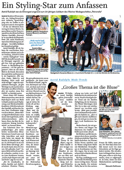 Ein Styling-Star zum Anfassen